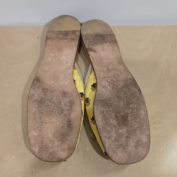 🌻Paul Mayer Yellow Floral Bow Mules - Picture 14 of 15